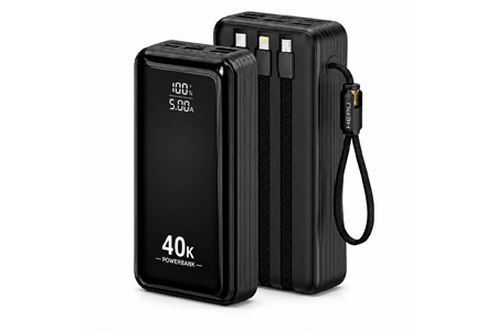 HEPU HP-AP11 Armor Powerbank – 40.000 mAh, Entegre Çoklu Kablolu, Dijital Göstergeli, Hızlı Şarj Destekli