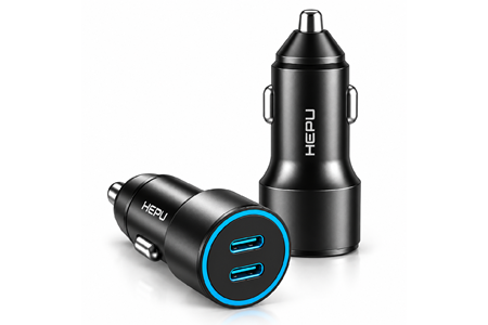 HEPU HP-AD04 60W Araç Şarj Cihazı – 2 Port, Hızlı Şarj, Type-C to Type-C Kablo Dahil