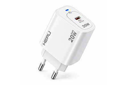 HEPU HP-AC03 20W GaN PD Şarj Adaptörü – Hızlı Şarj, Type-C to Lightning Kablo Dahil
