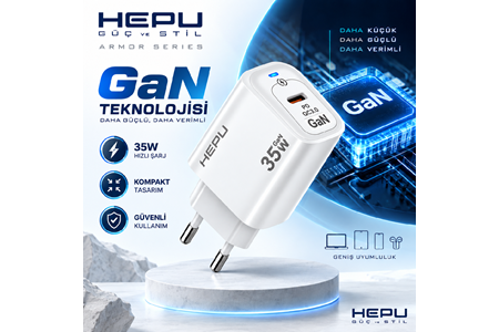 HEPU HP-AC05 35W GaN PD Şarj Adaptörü – Hızlı Şarj