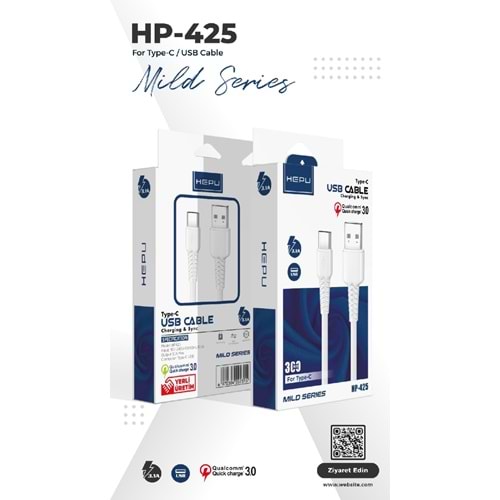 HEPU TYPE C HP-425 MİLD 30 CM USB KABLO