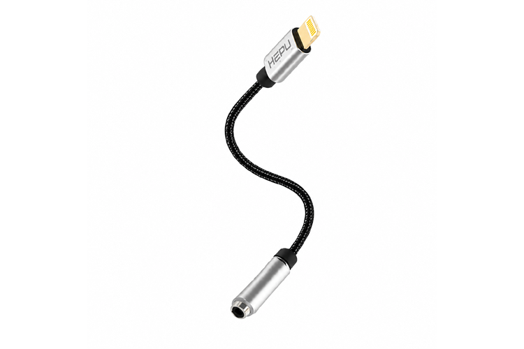 HEPU HP-19 iOS AUX Dönüştürücü – Lightning Girişli iPhone & iPad için Ses Adaptörü (30 cm)