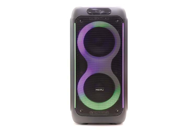 HEPU HP 939 Taşınabilir Şarjlı Bluetooth Hoparlör 80 w Rms 2*8 inc Woofer Extra Bass Karaoke Mikrafon