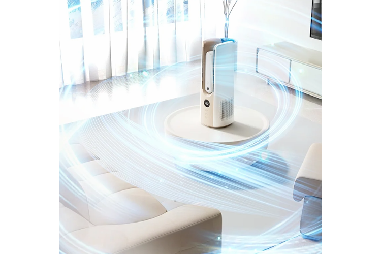 HEPU HP-F28 Sessiz Pervanesiz USB Şarjlı Buharlı Masaüstü Fan – Dahili Su Hazneli, Dijital Ekranlı, Modern