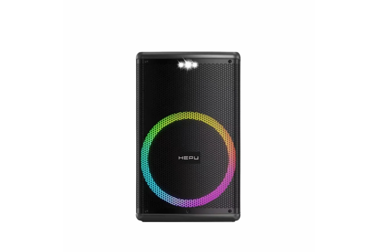 HEPU HP-101 Profesyonel Bluetooth Hoparlör – 15” Woofer, RGB Işıklar, Kablosuz Mikrofonlu, Taşınabilir Tasarım