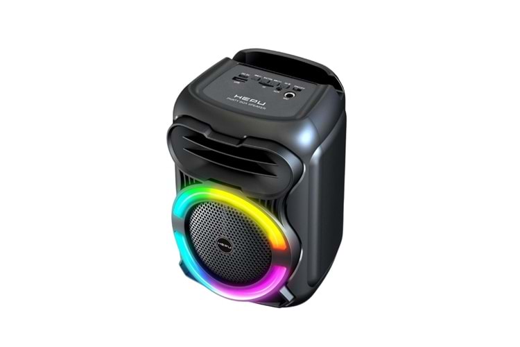 HEPU HP-114 Partybox Bluetooth Hoparlör – 4” Hoparlör, 15W Güç, RGB Işık, TWS Destekli