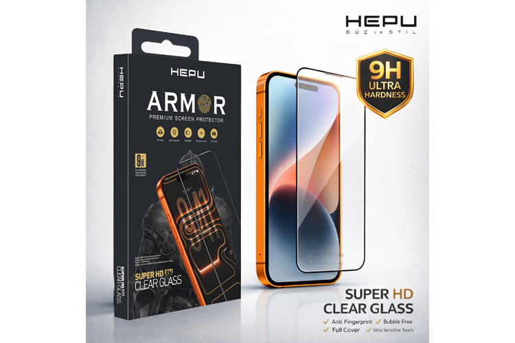 HEPU ARMOR Series Clear HD Cam Ekran Koruyucu – iPhone 17 Pro Uyumlu