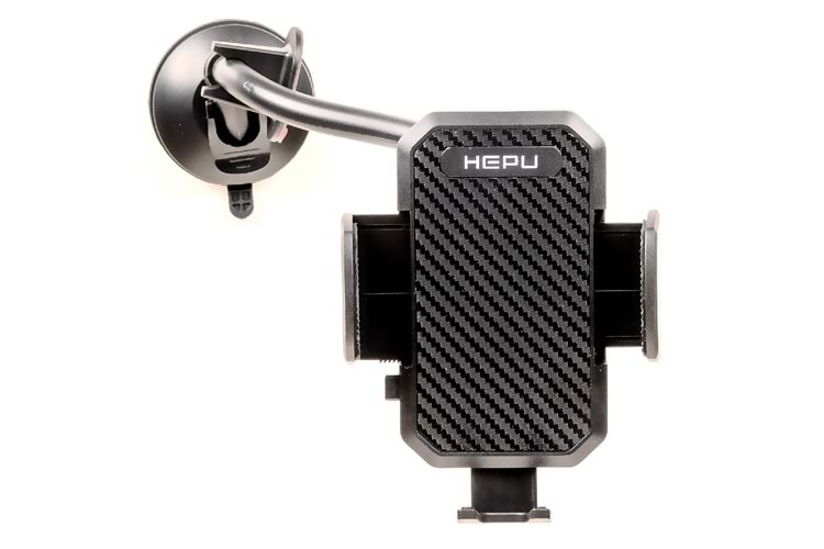 HEPU HP-A06 Uzun Cam Mesafeli Araçlar İçin Esnek Kollu Vakumlu Telefon Tutucu