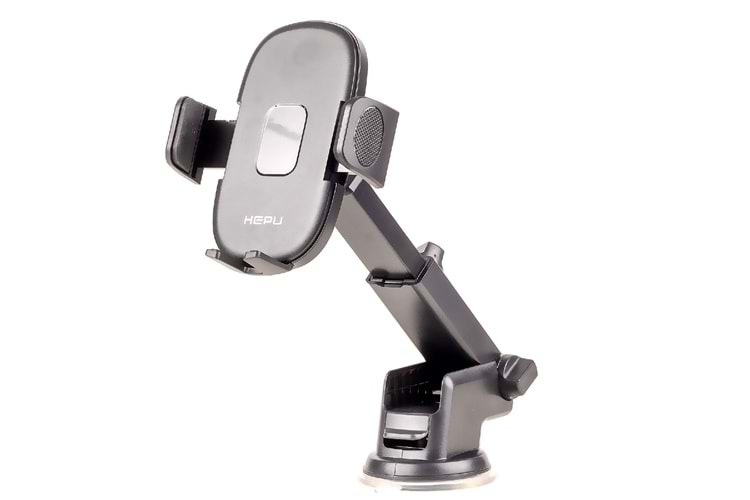 HEPU HP-A31 Uzatılabilir Kollu Araç İçi Telefon Tutucu – Ayarlanabilir Kıskaçlı, Güçlü Vantuz Taban (Cam & Torpido Uyumlu)