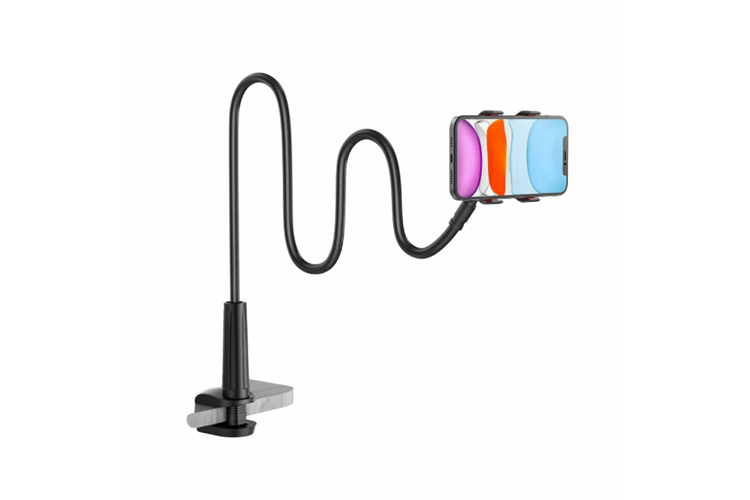 HEPU HP-A36 Masa Kenarı Telefon Tutucu – Esnek Uzun Kol, Ayarlanabilir Kıskaçlı Stand