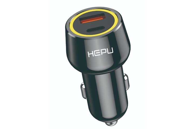 HEPU HP-783 120W Hızlı Araç Şarjı – Type-C & USB Çıkışlı Metal Gövde