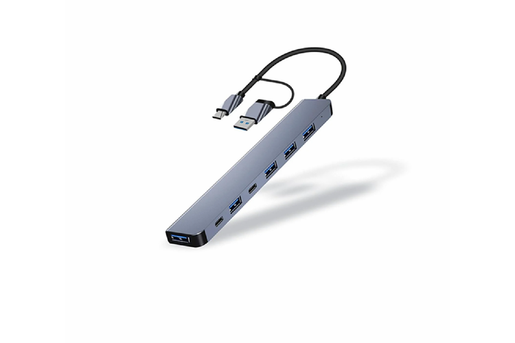 HEPU HP-B03 5-in-1 USB 3.0 HUB – 5 Portlu Çoklayıcı + Type-C ve USB-A Girişli + Alüminyum Gövde