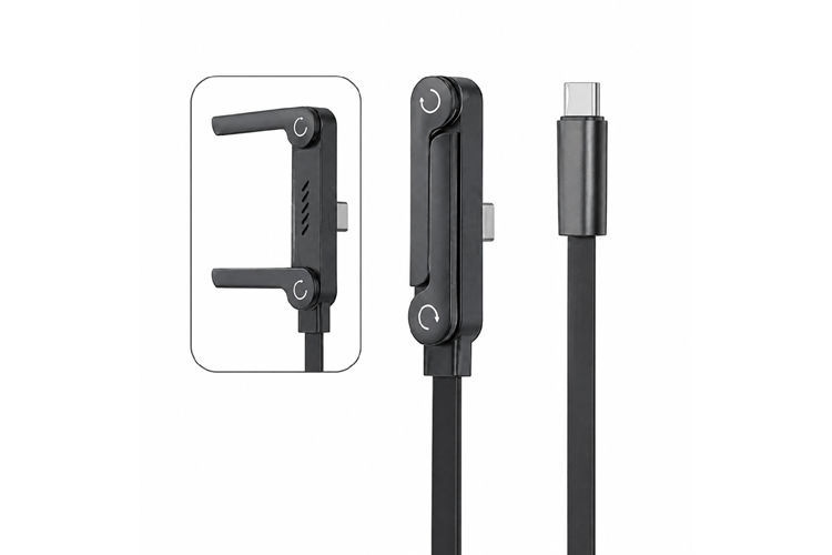 HEPU HP-ATC01 Armor Type-C to Type-C Hızlı Şarj Kablosu – 240W PD, Telefon Standlı Tasarım (1.5 Metre)