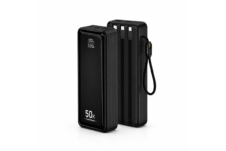 HEPU HP-AP12 Armor Powerbank – 50.000 mAh, Entegre Çoklu Kablolu, Dijital Göstergeli, Hızlı Şarj Destekli
