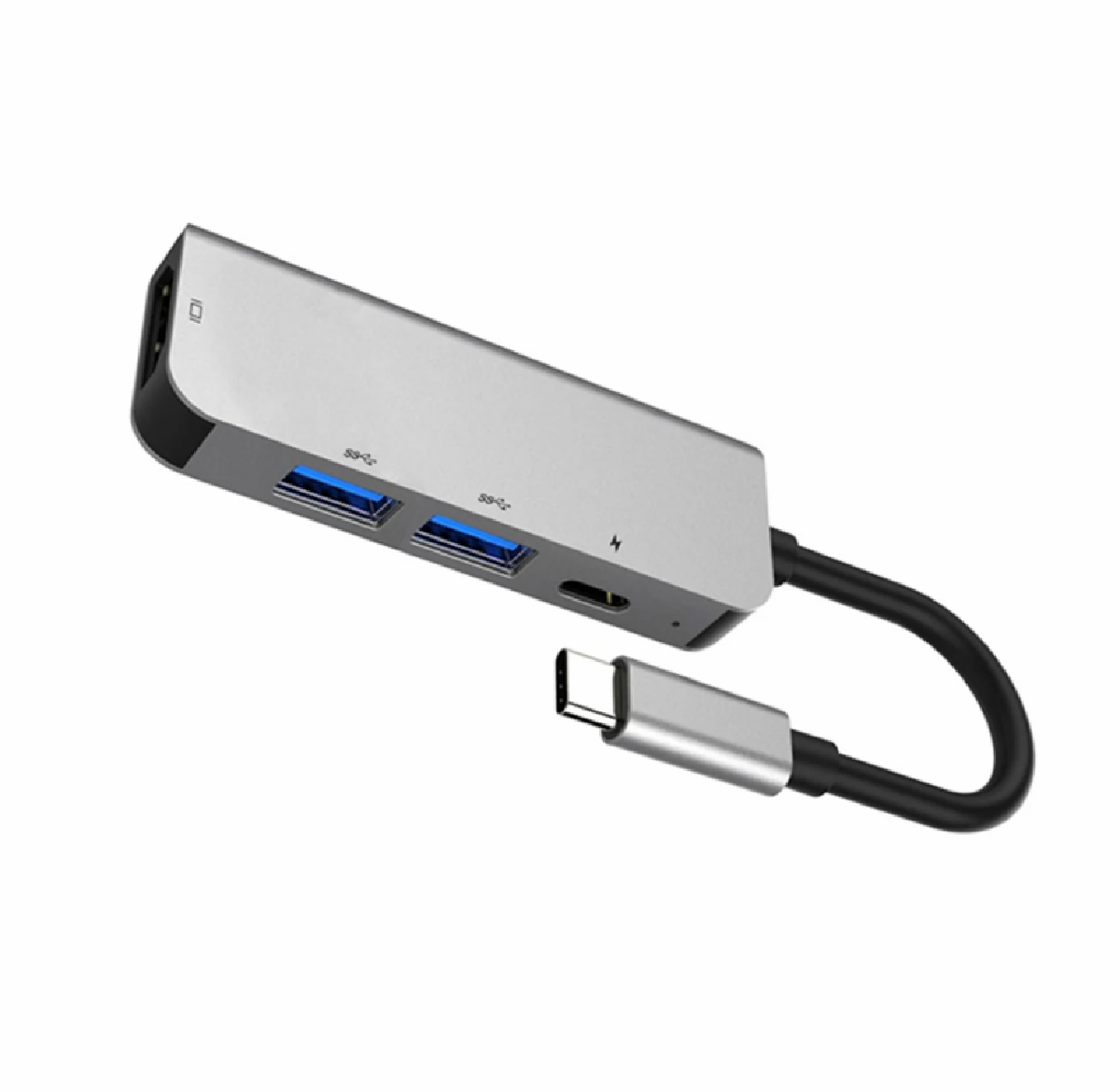 HEPU HP-B19 USB-C Çoklayıcı HUB – 2x USB 3.0 + HDMI + Type-C PD Girişli Alüminyum Gövde