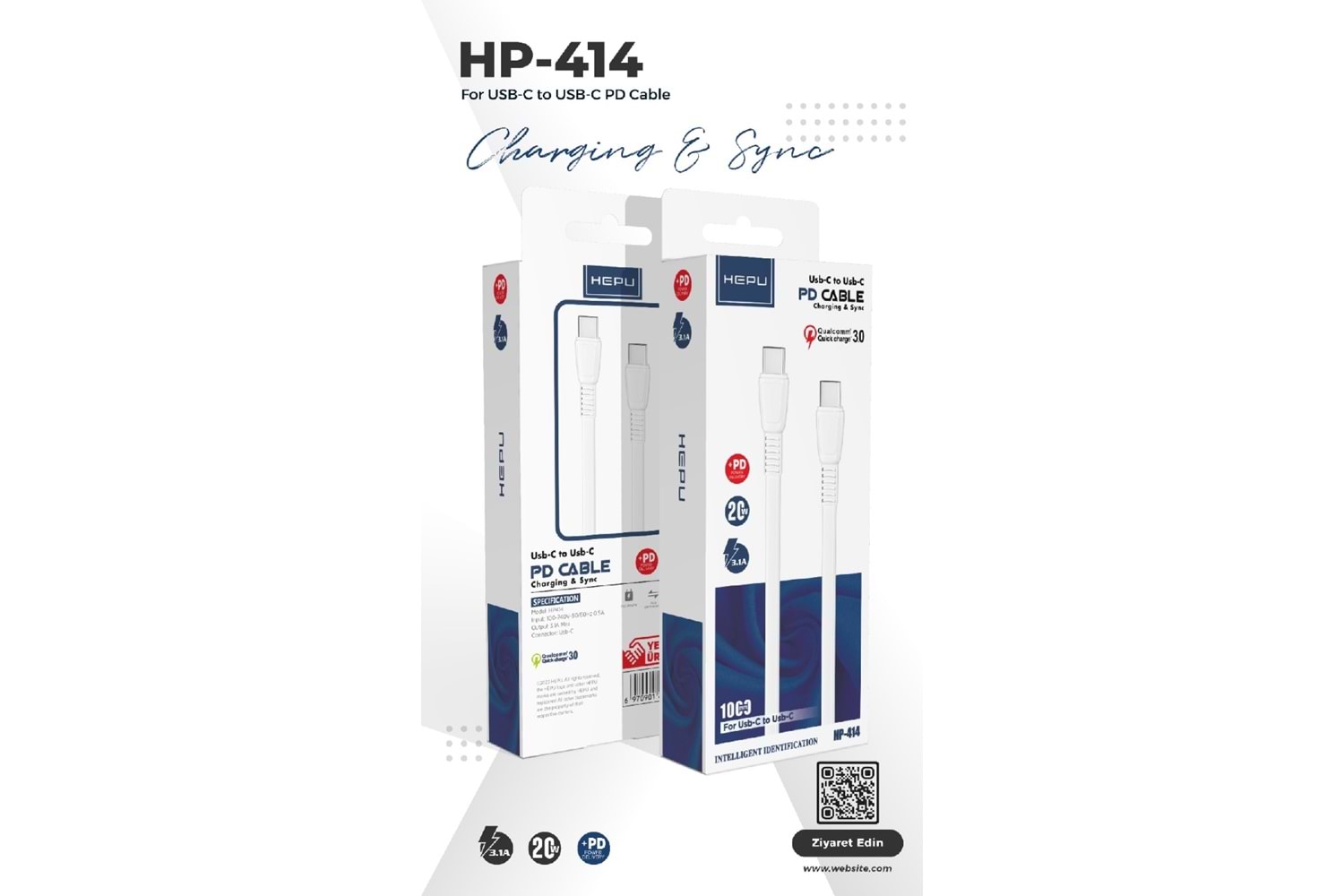HEPU HP-414 Solid Micro USB Kablo – Dayanıklı ve Güvenilir Şarj Çözümü (1 Metre)