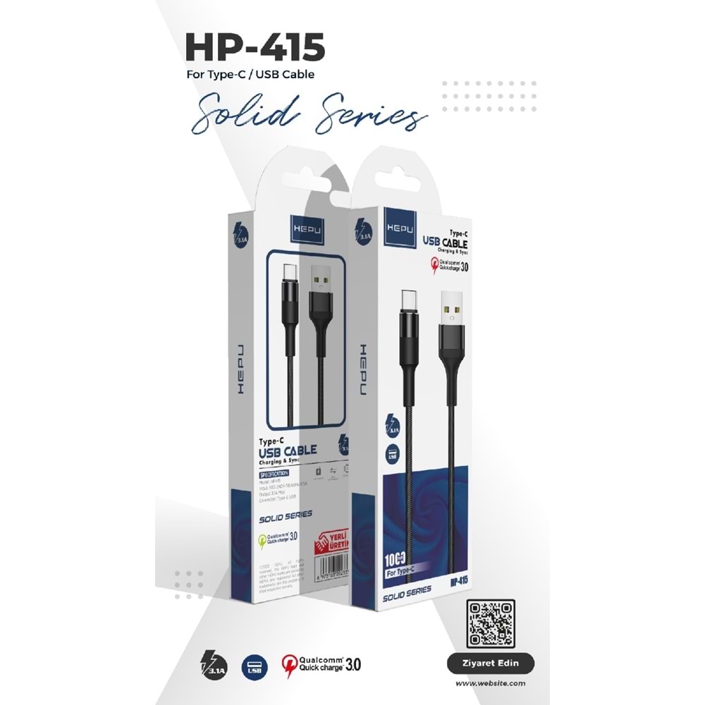 HEPU TYPE C HP-415 SOLİD USB KABLO