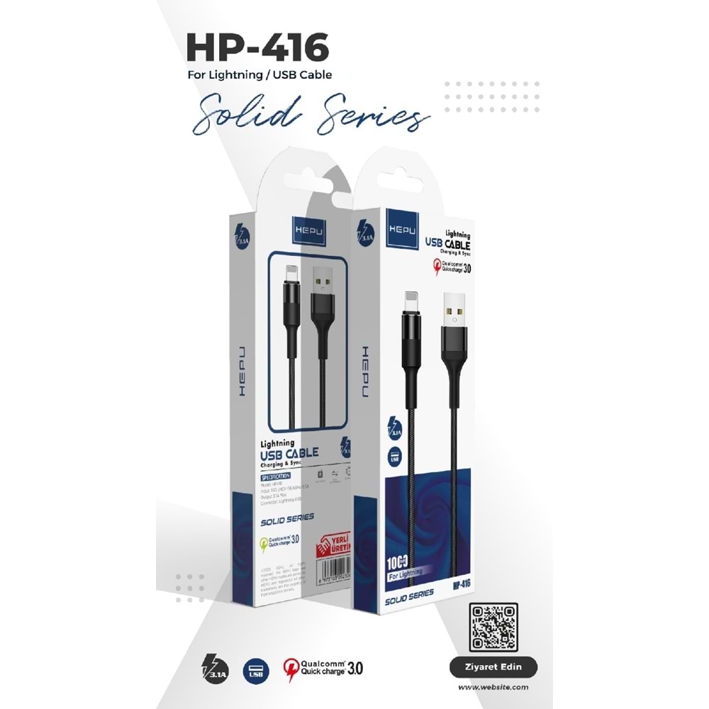 HEPU İOS C HP-416 SOLİD USB KABLO