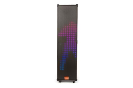 Hepu hp 934 Taşınabilir Kule Tipi Ahşap Bluetooth Parti Hoparlörü 3*10 inc 80w Süper Bass