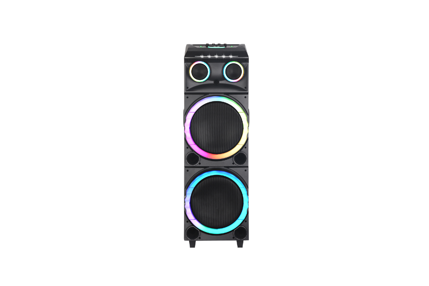 Hepu hp 930 Taşınabilir Şarjlı Ahşap Kasa Bluetooth Parti Hoparlörü 80 w rms 12inc*2 Subw Super Bass