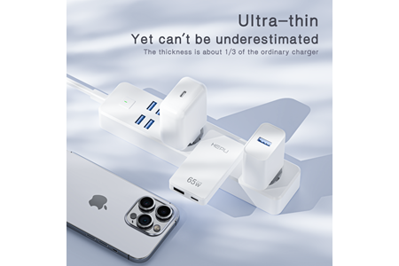HEPU HP-C36 65W USB-C GaN Güç Adaptörü – Ultra İnce Tasarım, Hızlı Şarj Konforu (Type-C Kablo Dahildir)
