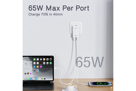 HEPU HP-C36 65W USB-C GaN Güç Adaptörü – Ultra İnce Tasarım, Hızlı Şarj Konforu (Type-C Kablo Dahildir)