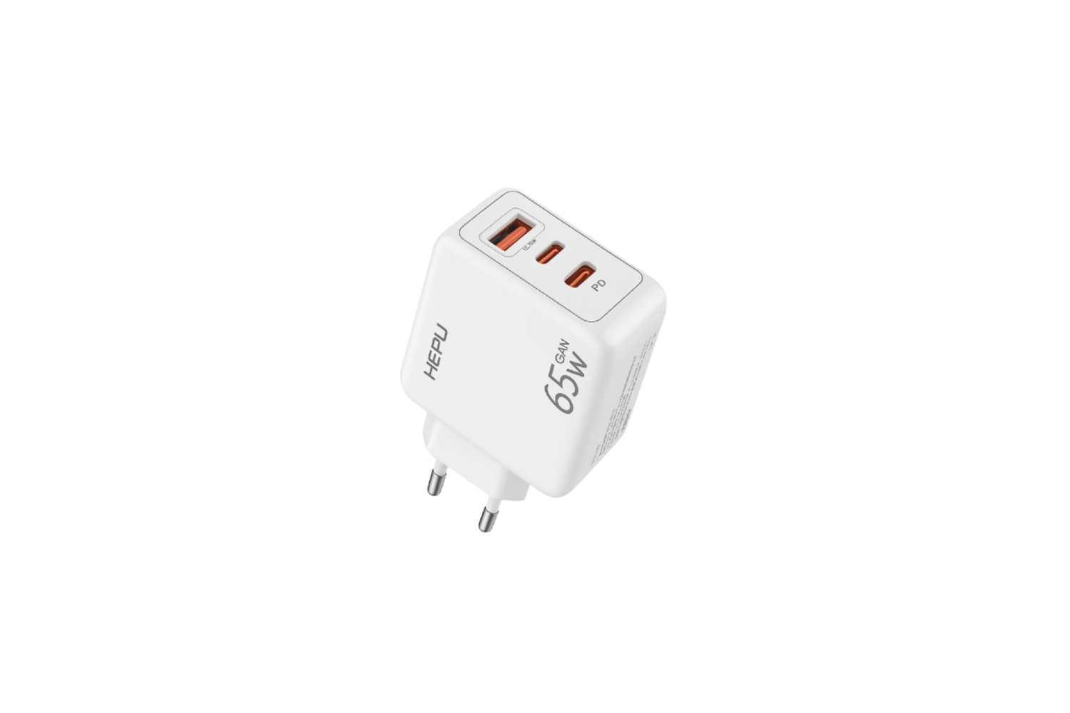  HEPU HP-C37 65W USB-C GaN Güç Adaptörü – Kompakt Tasarım, Akıllı Dağıtım (Type-C Kablo Dahildir)