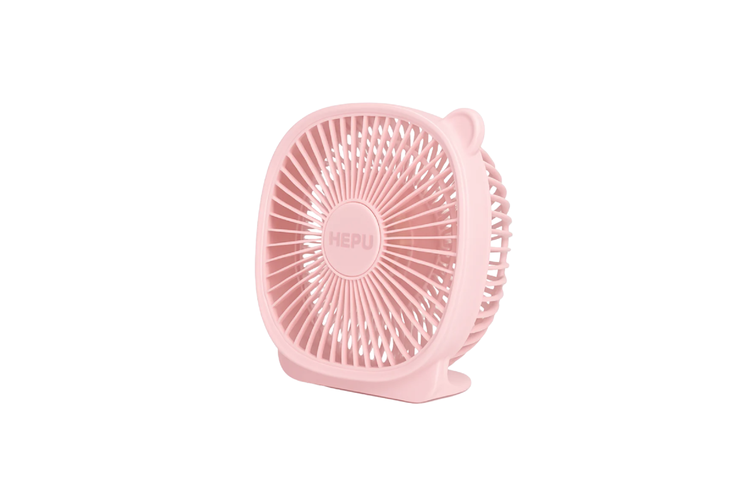 HEPU HP-F03 USB Şarjlı Sessiz Masaüstü Mini Fan – 180° Ayarlanabilir Ayıcık Figürlü Tasarım, 3 Kademeli