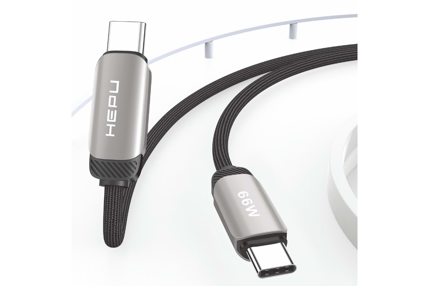 HEPU HP-501 Type-C to Type-C Kablo – 66W Turbo Hızlı Şarj, 1 Metre