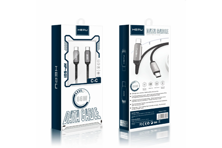 HEPU HP-501 Type-C to Type-C Kablo – 66W Turbo Hızlı Şarj, 1 Metre