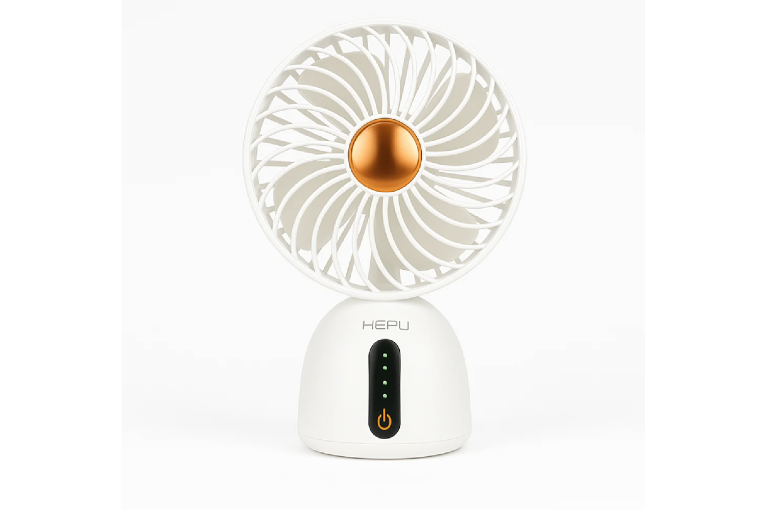HEPU HP-F07 USB Şarjlı Sessiz Masaüstü Mini Fan – 360° Ayarlanabilir Gövde