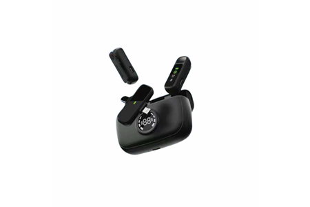 HEPU HP-K30 Kablosuz Mikrofon Seti – Dijital Göstergeli Şarj Kutulu, iOS/Type-C Uyumlu