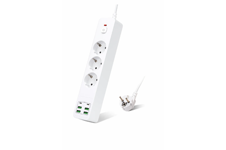 HEPU HP-H11 Akıllı Power Socket – 3 Priz + 4 USB + 2 Type-C, 3000W Güç