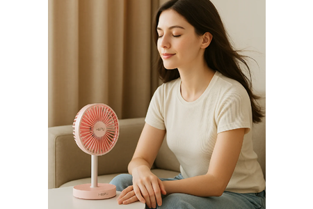 HEPU HP-F25 USB Şarjlı Sessiz Masaüstü Mini Fan