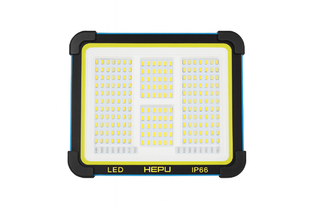 HEPU HP-L34 Güneş Enerjili Taşınabilir LED Çalışma Lambası – 150W Güç, 336 LED, IP66, Solar + USB Şarjlı, Mıknatıslı Taban
