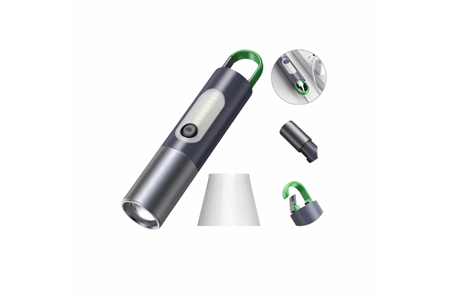 HEPU HP-836 Su Geçirmez Uzun Menzilli LED El Feneri – 5730 LED, 5V USB Şarjlı, Taşınabilir Askılı Tasarım