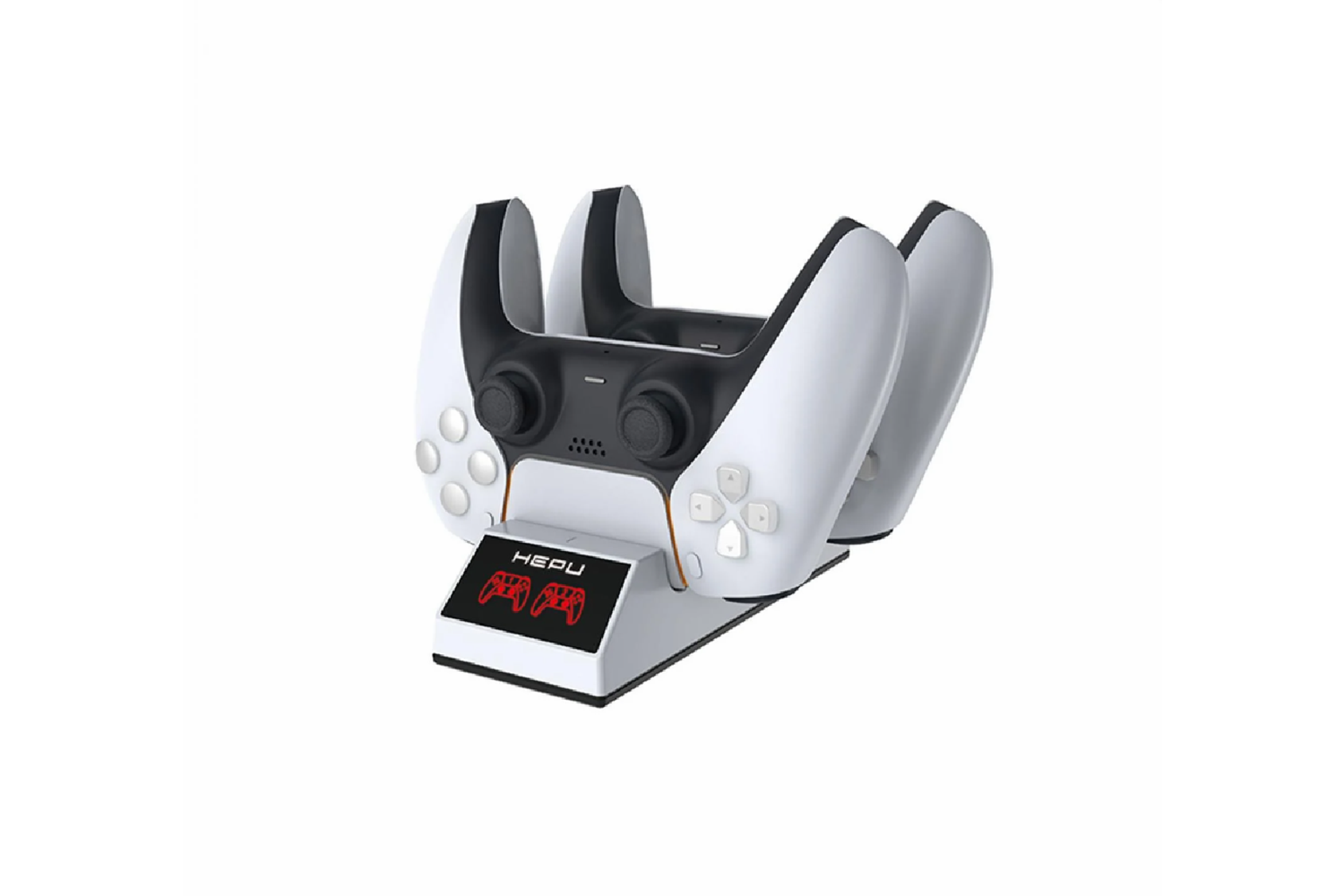 HEPU TP5-0508B PS5 DualSense Çiftli Şarj Standı – LED Göstergeli + Type-C Giriş + Hızlı Şarj