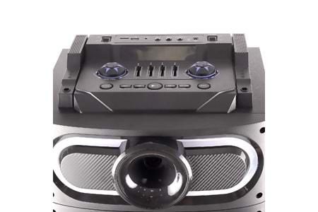 HEPU HP-918 Partybox Bluetooth Hoparlör – 10” Woofer x3, 80W Güç, RGB Işık Efektleri, 2 Kablosuz Mikrofon + Kumanda