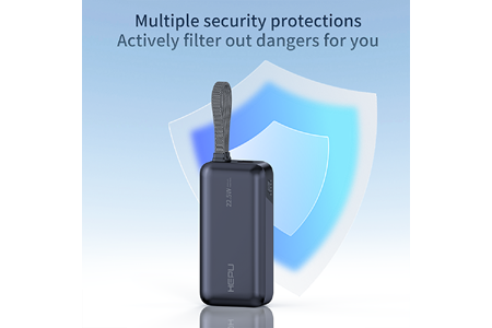 HEPU HP-A05 10.000 mAh 22.5W Hızlı Şarjlı Powerbank – Kendinden Type-C & iOS Kablolu + LED Göstergeli