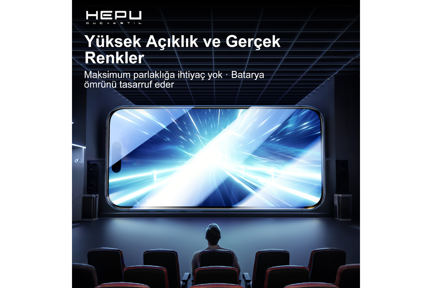 HEPU NOVA HD Clear Temperli Cam Ekran Koruyucu – iPhone 13 Pro Max Uyumlu