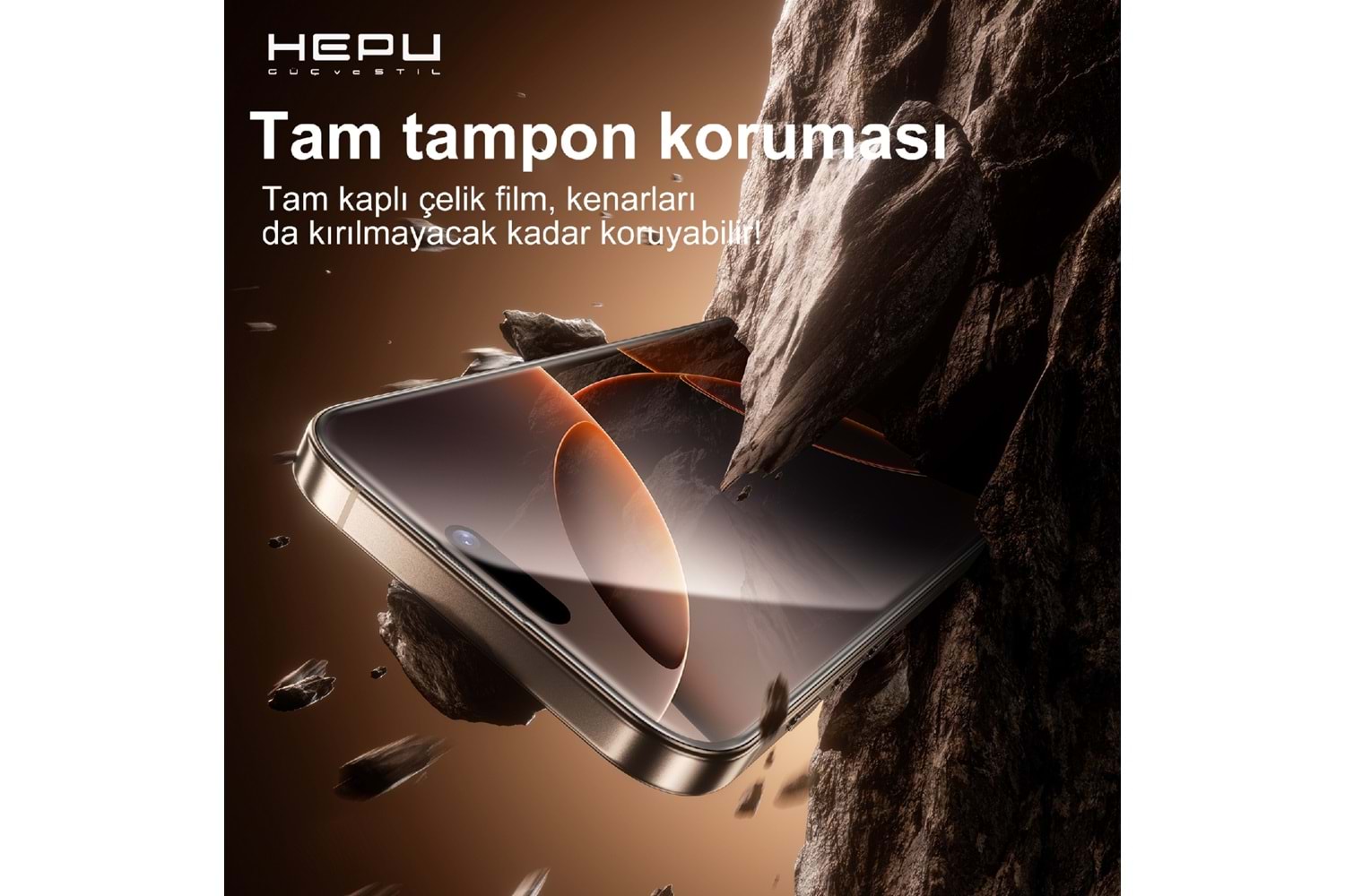 HEPU TITAN HD Clear Cam Ekran Koruyucu – iPhone 14 Pro Uyumlu