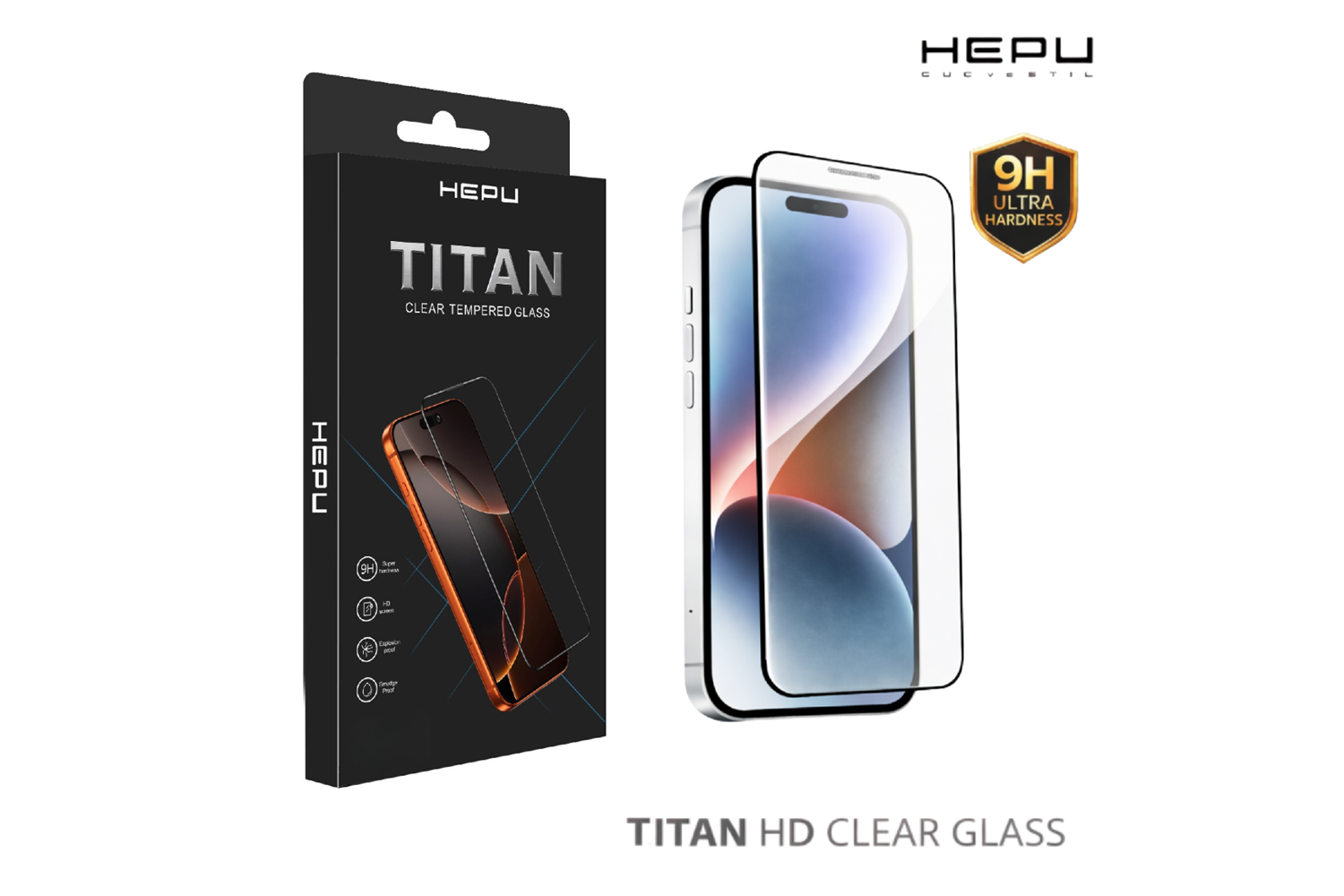 HEPU TITAN HD Clear Cam Ekran Koruyucu – iPhone 17 Pro Max Uyumlu