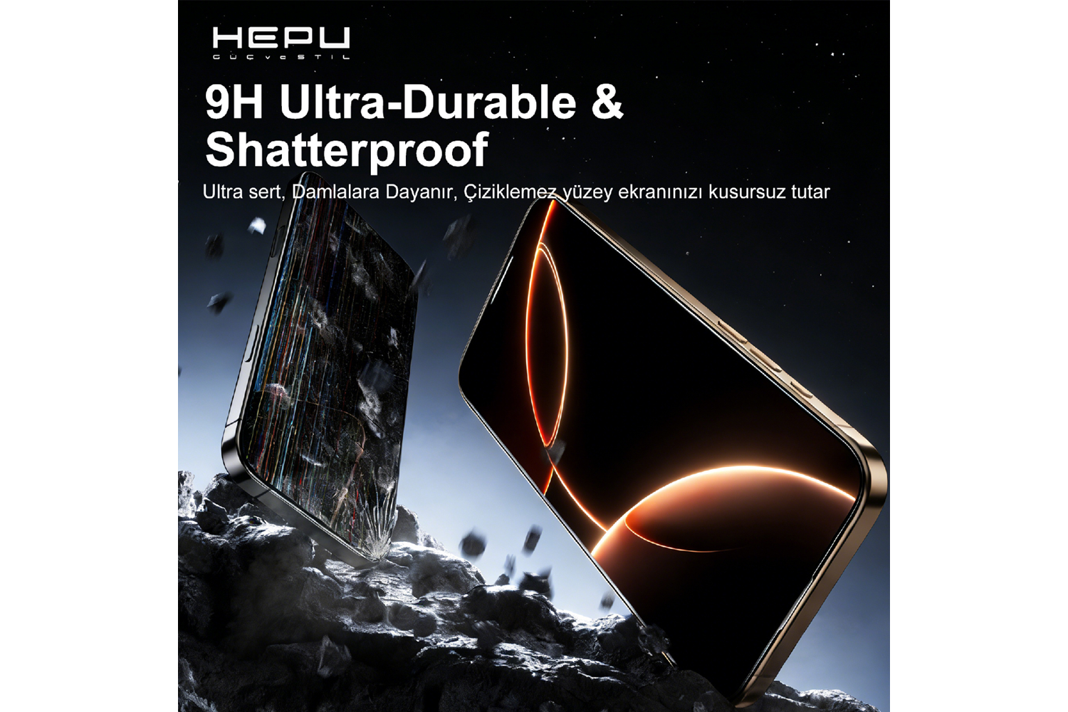 HEPU TITAN Privacy Cam Ekran Koruyucu – iPhone 16 Pro / 17 Uyumlu