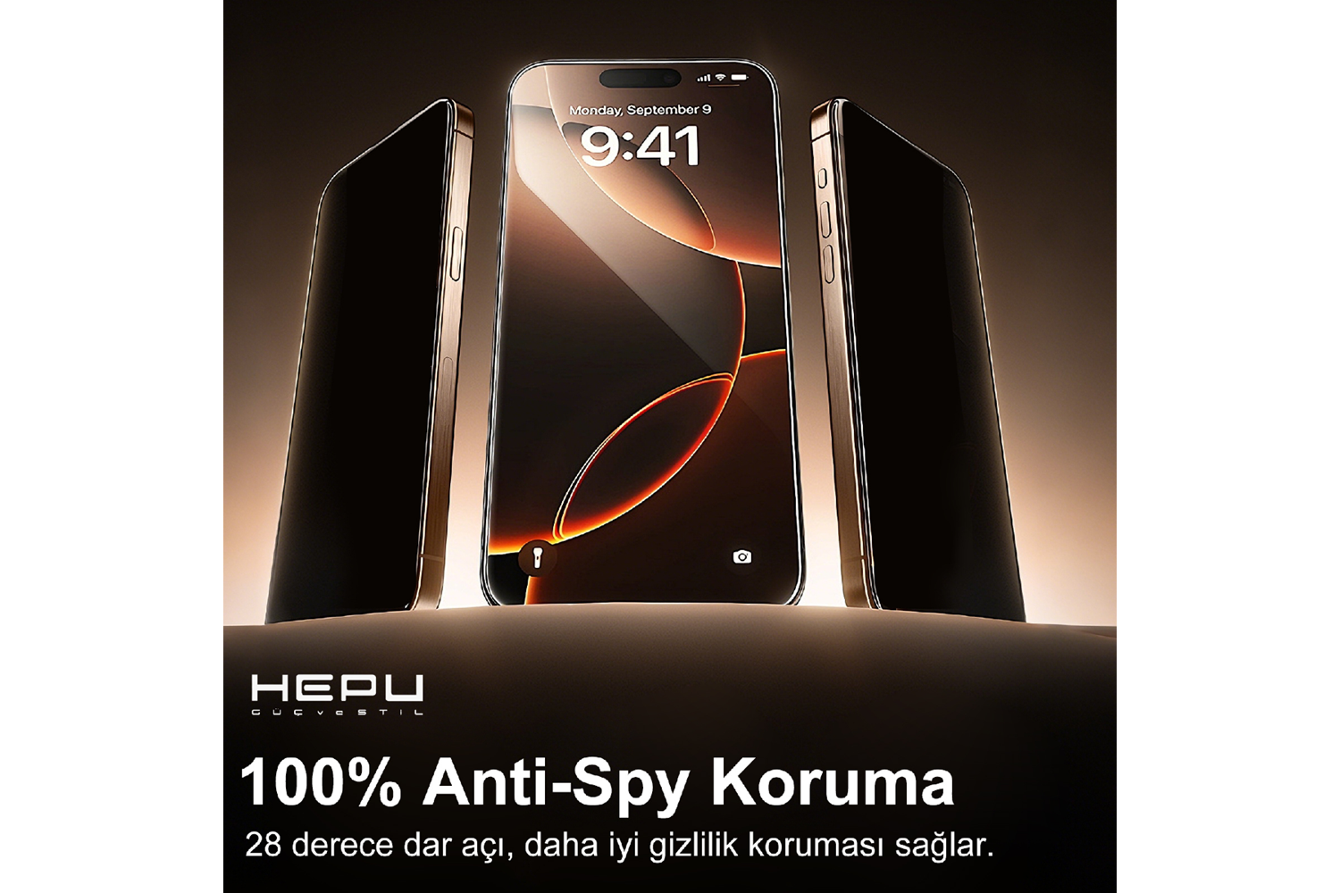 HEPU TITAN Privacy Cam Ekran Koruyucu – iPhone 17 Pro Uyumlu