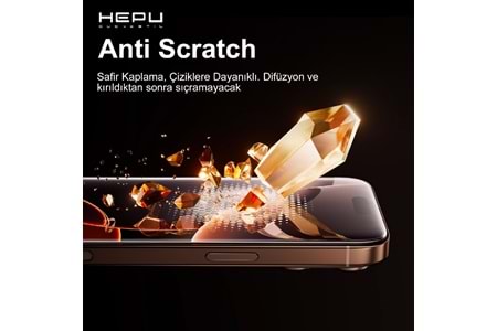HEPU ARMOR Series Privacy Cam Ekran Koruyucu – iPhone 15 / iPhone 16 Uyumlu