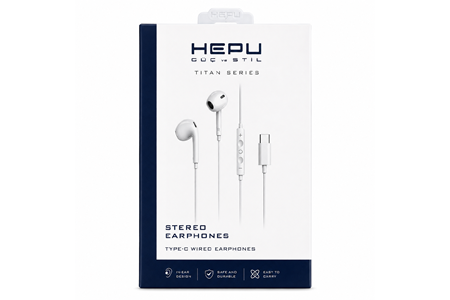 HEPU HP-TK03 Titan Series Type-C Kablolu Kulaklık – Stereo Ses, Mikrofonlu