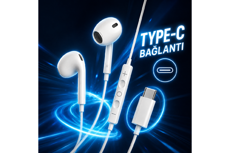 HEPU HP-TK03 Titan Series Type-C Kablolu Kulaklık – Stereo Ses, Mikrofonlu